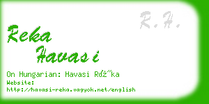 reka havasi business card